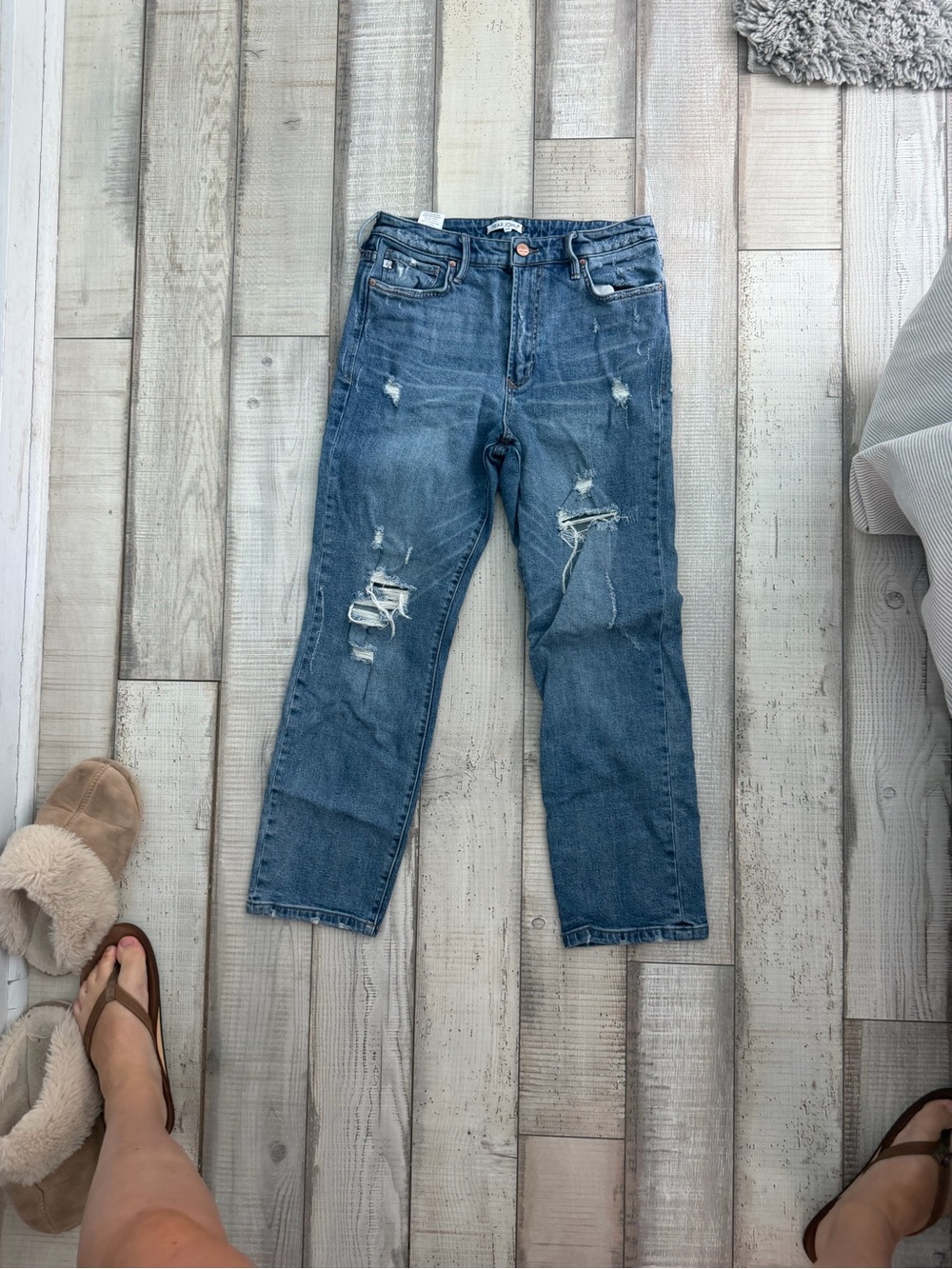 Dear John High-Rise Distressed Blue Jeans